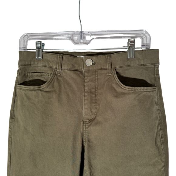 Loft Skinny Pants Olive Green Sateen 27 (4) Ankle Length #0004 - Picture 3 of 5